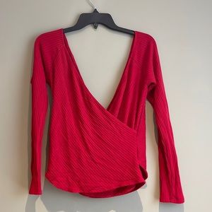Reformation Red Knit Top Size L